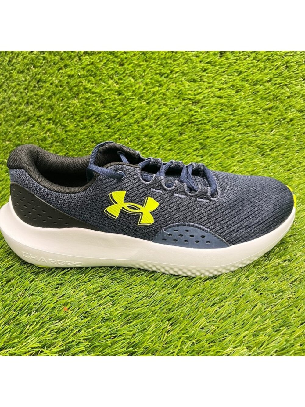 Under Armour Charged Surge 4 Navy Mens Size 8.5 Athletic Running Shoes Sneakers